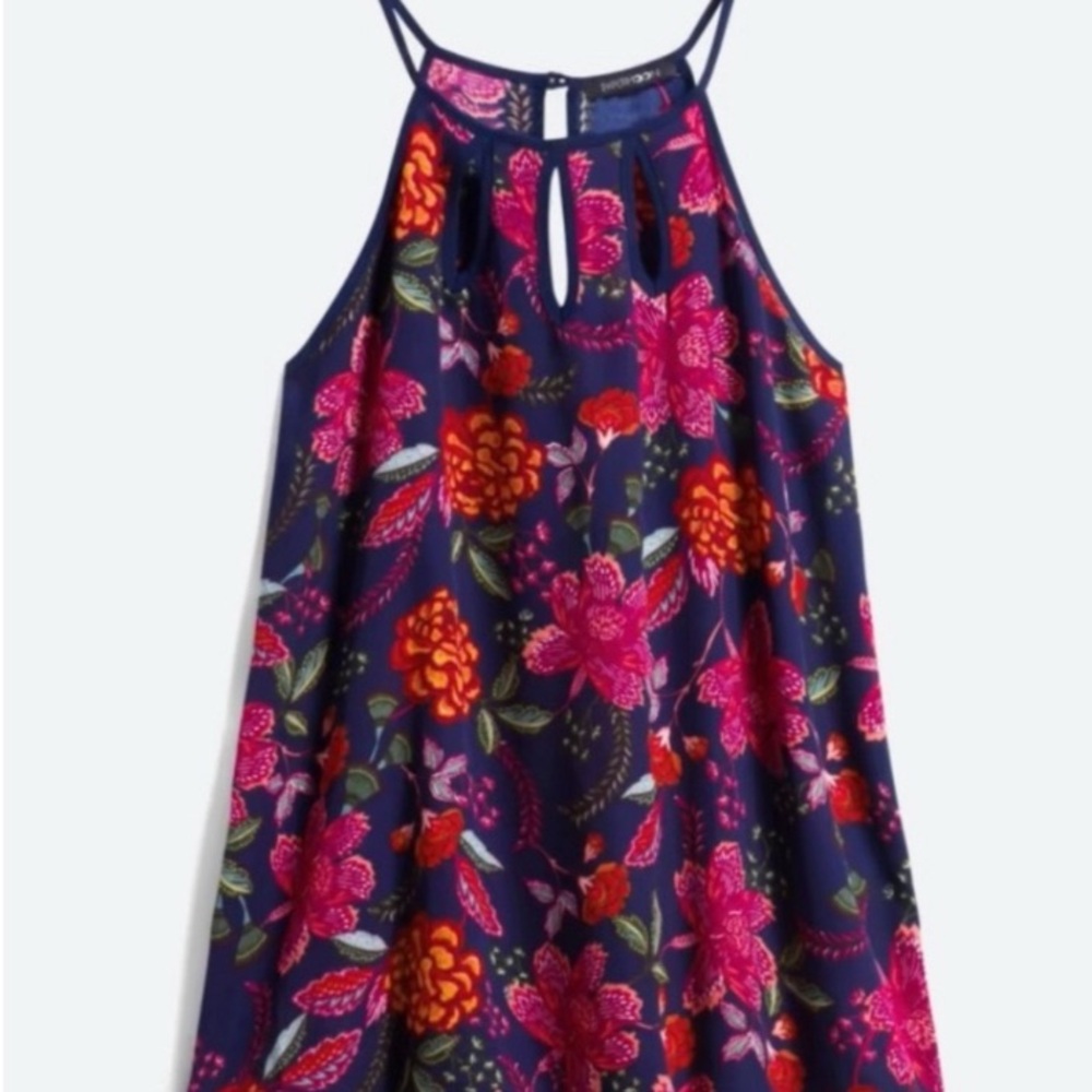 Papermoon Walita Cutout Halter Tank Floral Navy Small